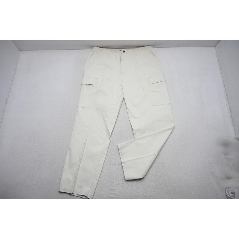 Chaps Ralph Lauren Rugged Cargo‎ Pants White Flat Mens Size 38 x 32